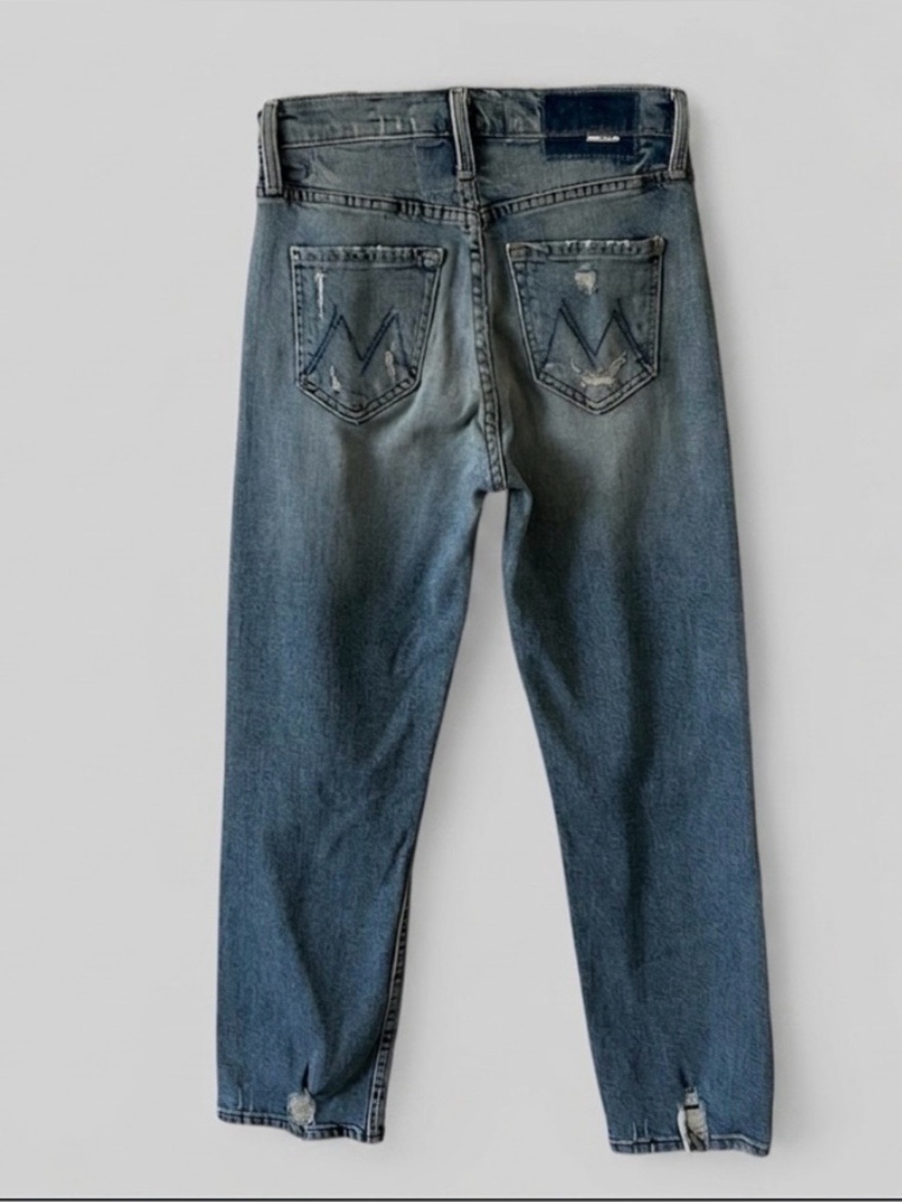 MOTHER Superior The Tomcat Confession Distressed Straight Leg Crop Jeans 24 - Picture 10 of 16